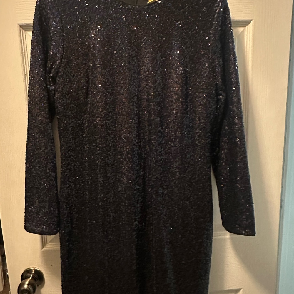 Sequin Long Sleeve Dress